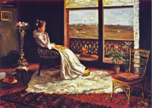 Robert Jenkins Onderdonk (American painter, 1852-1917) Mrs E B Chandler in Her Room c 1899