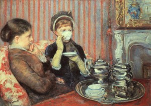women drinking tea