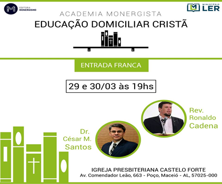 [Fica a Dica] “Educação Domiciliar Cristã” – Evento